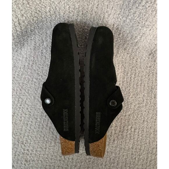 Birkenstock Black Suede Boston Clog Regular Fit Size 39 #64487 - Picture 4 of 7